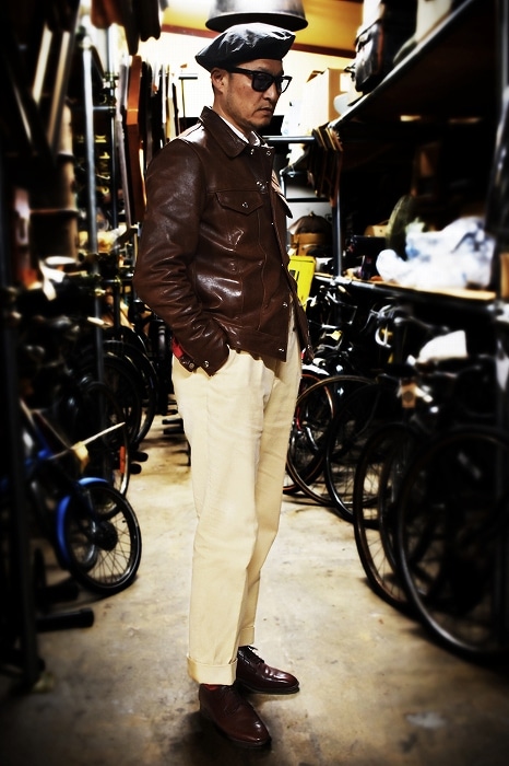 107467 ベレー帽 オイルドクロス INNOCENT & GOLDEN NEEDLE LONDON コラボ商品! Made in Great Britain
