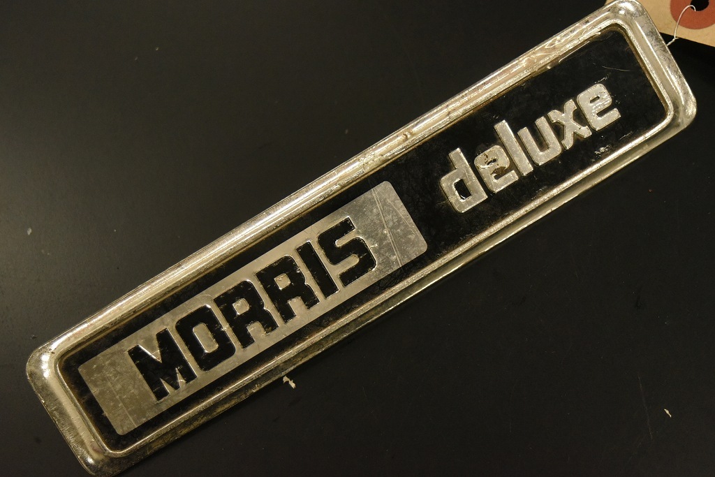 104503 ヴィンテージ 　「MORRIS deluxe モーリス」　 旧車　エンブレム　英国 MADE IN ENGLAND