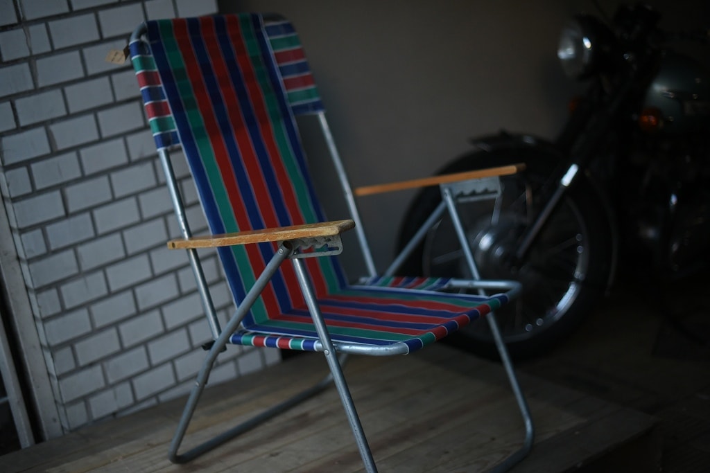 2475 ヴィンテージ デッキチェア キャンプ フォールディングチェア 折りたたみ椅子