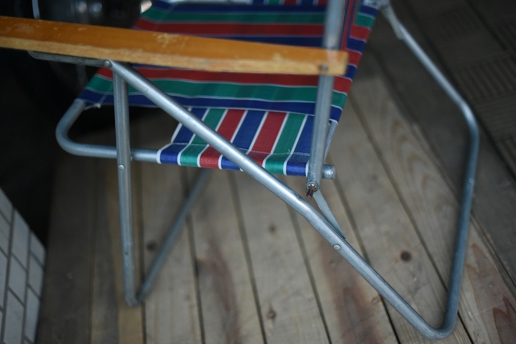 2475 ヴィンテージ デッキチェア キャンプ フォールディングチェア 折りたたみ椅子