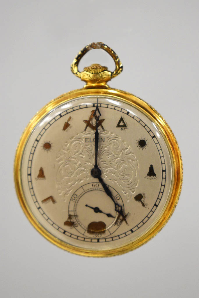 107725 「ELGIN」 エルジン 懐中時計 フリーメイソン 手巻き 1924年