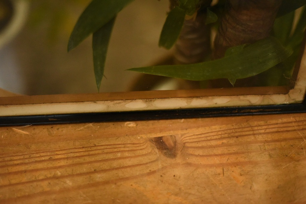 103520 ヴィンテージ　ウッドフレーム ガラス版付属　額縁