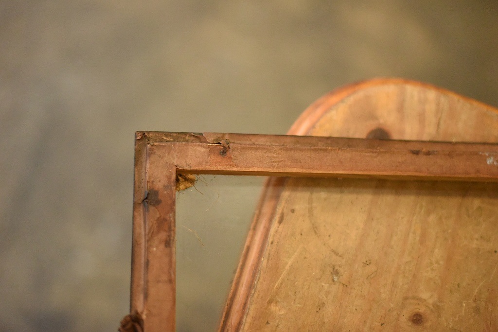 103520 ヴィンテージ　ウッドフレーム ガラス版付属　額縁