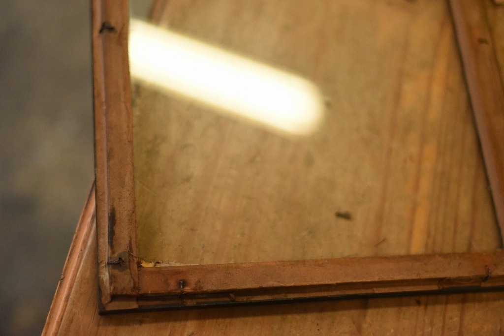 103520 ヴィンテージ　ウッドフレーム ガラス版付属　額縁