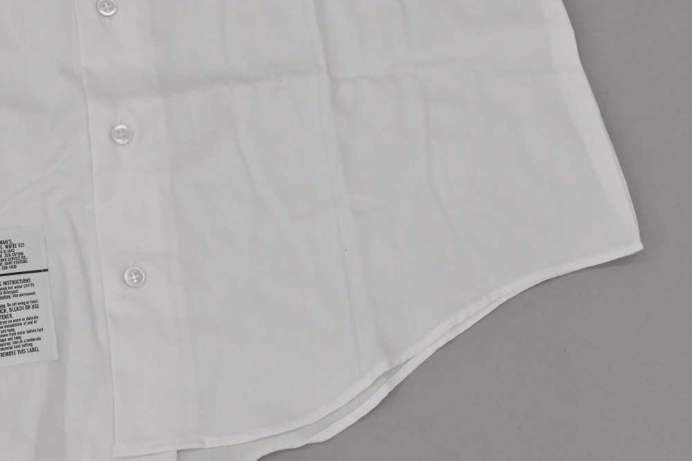108854 【DEAD STOCK】ヴィンテージ 米軍 WHITE 521  ショートスリーブシャツ SHORT SLEEVE WHITE 521 半袖シャツ