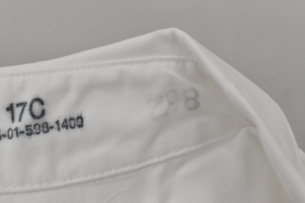 108854 【DEAD STOCK】ヴィンテージ 米軍 WHITE 521  ショートスリーブシャツ SHORT SLEEVE WHITE 521 半袖シャツ