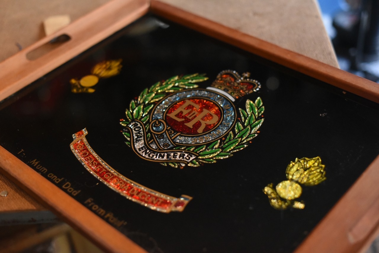 2401 UK ヴィンテージ トレー トレイ ROYAL ENGINEERS ※ガタつきがあります