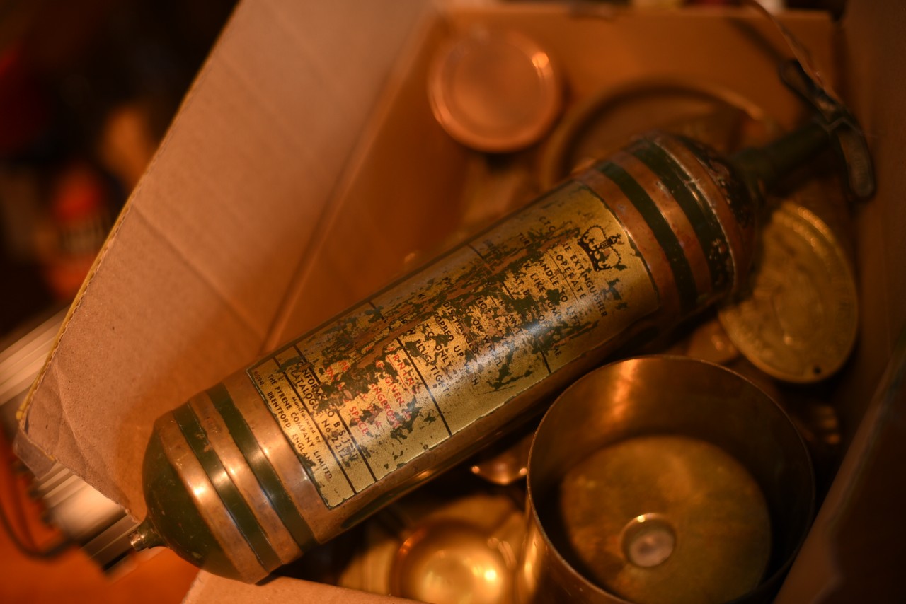 101112 UK　消火器　FIRE EXTINGUISHER 真鍮　ブラス　英国 