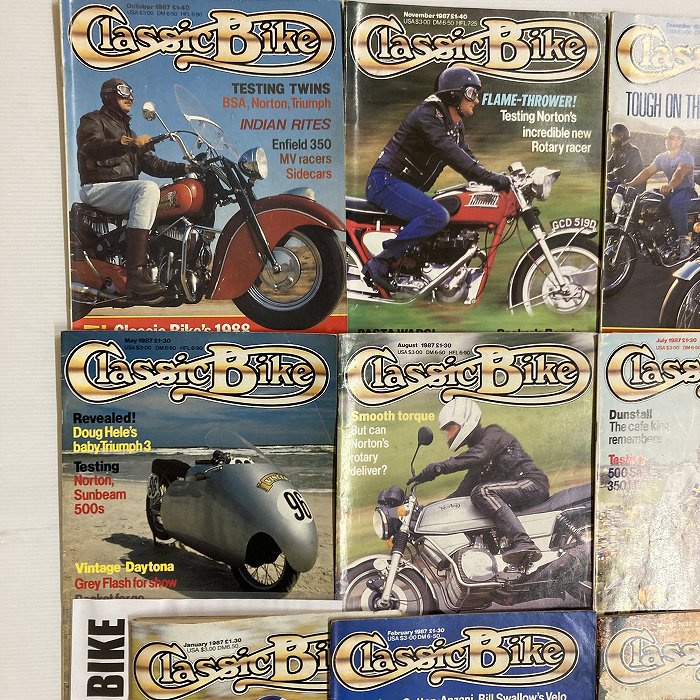 B4360　1987　9冊セット 「CLASSIC BIKE」 クラシックバイク 英国 旧車雑誌