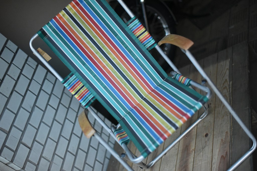 2474 ヴィンテージ デッキチェア　キャンプ　フォールディングチェア　折りたたみ椅子