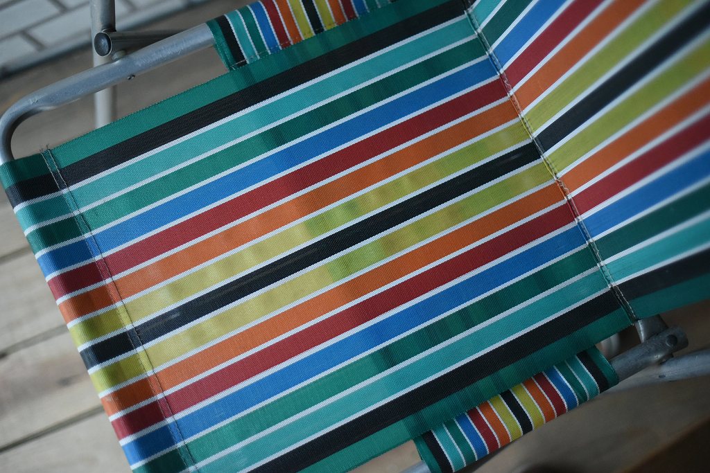 2474 ヴィンテージ デッキチェア　キャンプ　フォールディングチェア　折りたたみ椅子