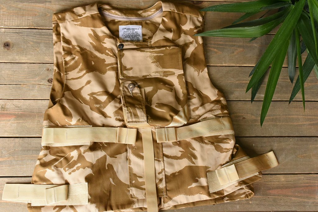 L1 104150 UK 英国軍　デザートDPM　カモ ボディーアーマーベストカバー　COVER,　BODY ARMOUR IS DESERT DPM