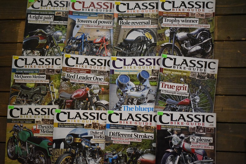 B0867 「CLASSIC BIKE GUIDE」 クラシックバイクガイド 12冊セット　ヴィンテージ　モーターサイクル誌　古本　雑誌