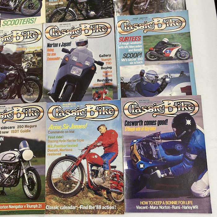 B4361　1988　12冊セット 「CLASSIC BIKE」 クラシックバイク 英国 旧車雑誌