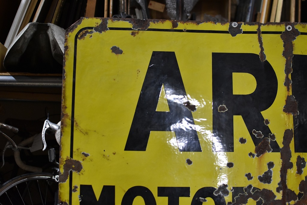 106823 ヴィンテージ　ARIEL 　　MOTOR CYCLE　アリエル　モーターサイクル　鉄製看板