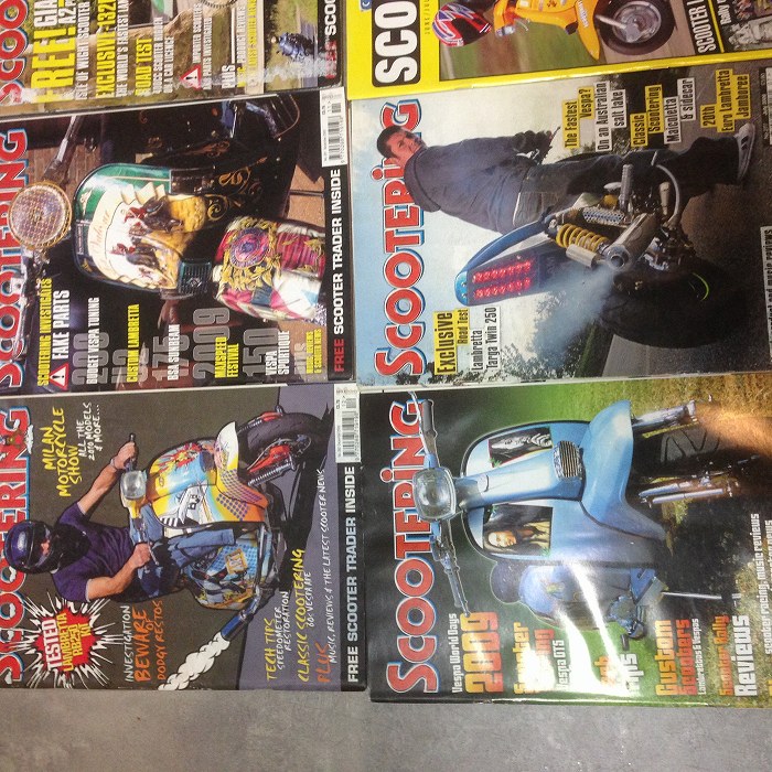 B4857　2008 「SCOOTERING」12冊セット ベスパ ランブレッタ  英国 旧車雑誌