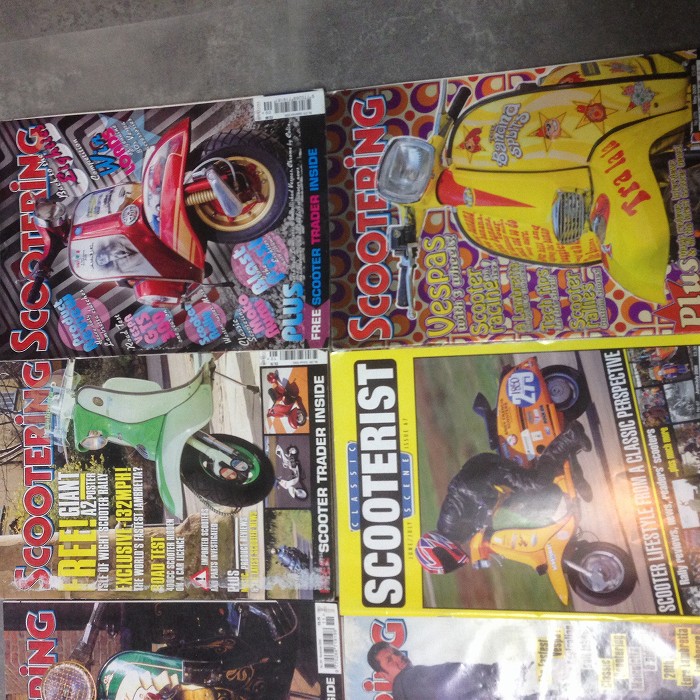 B4857　2008 「SCOOTERING」12冊セット ベスパ ランブレッタ  英国 旧車雑誌