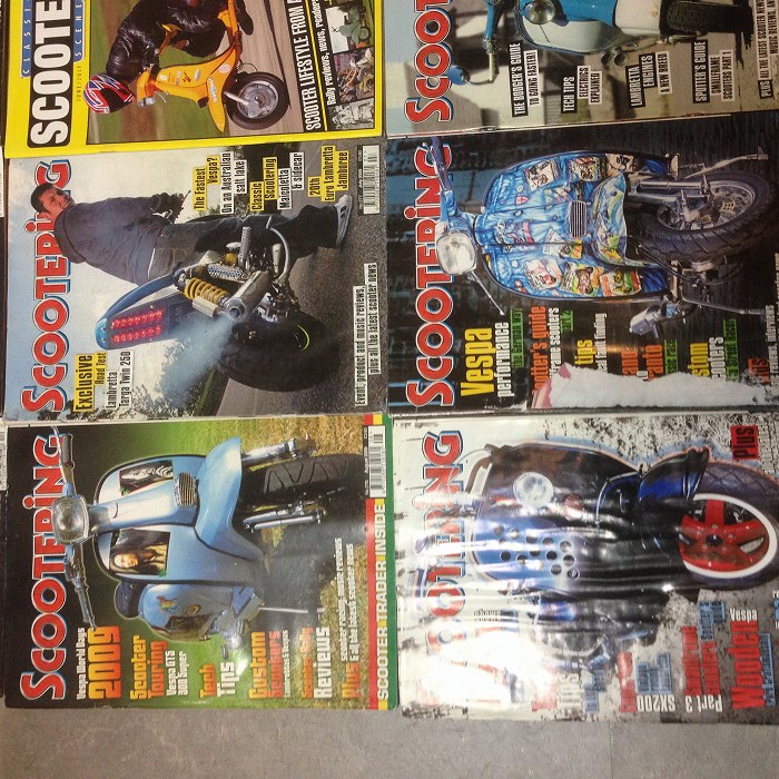 B4857　2008 「SCOOTERING」12冊セット ベスパ ランブレッタ  英国 旧車雑誌