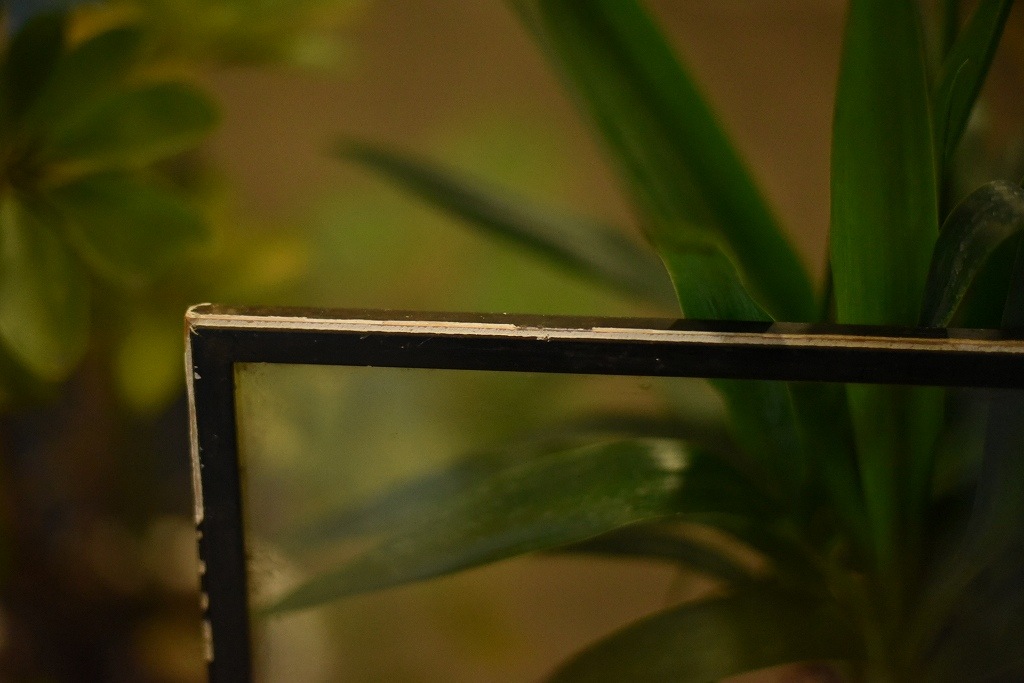 103639 ヴィンテージ　ウッドフレーム ガラス版付属　額縁