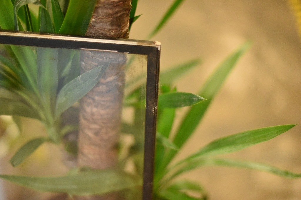 103639 ヴィンテージ　ウッドフレーム ガラス版付属　額縁