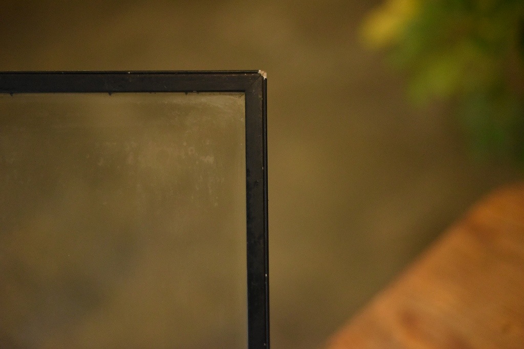 103639 ヴィンテージ　ウッドフレーム ガラス版付属　額縁