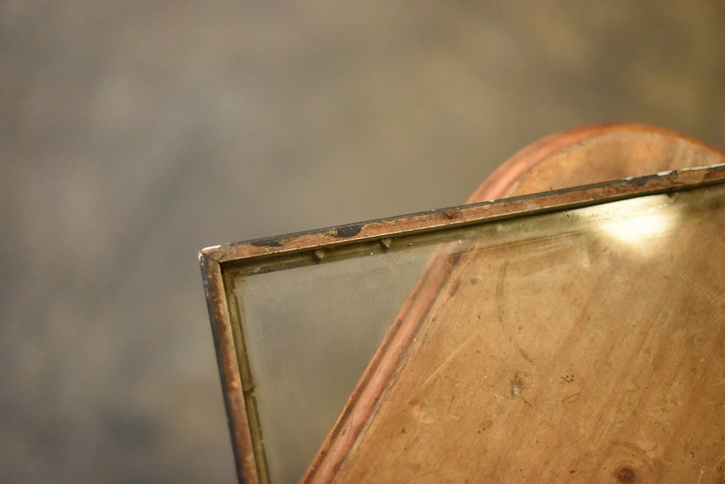 103639 ヴィンテージ　ウッドフレーム ガラス版付属　額縁