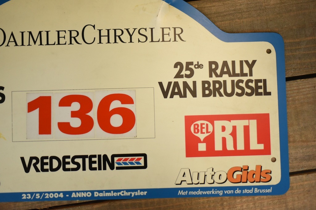 103781 ラリープレート　ヴィンテージカークラブ　ナンバー　記念プレート　クラシックカー