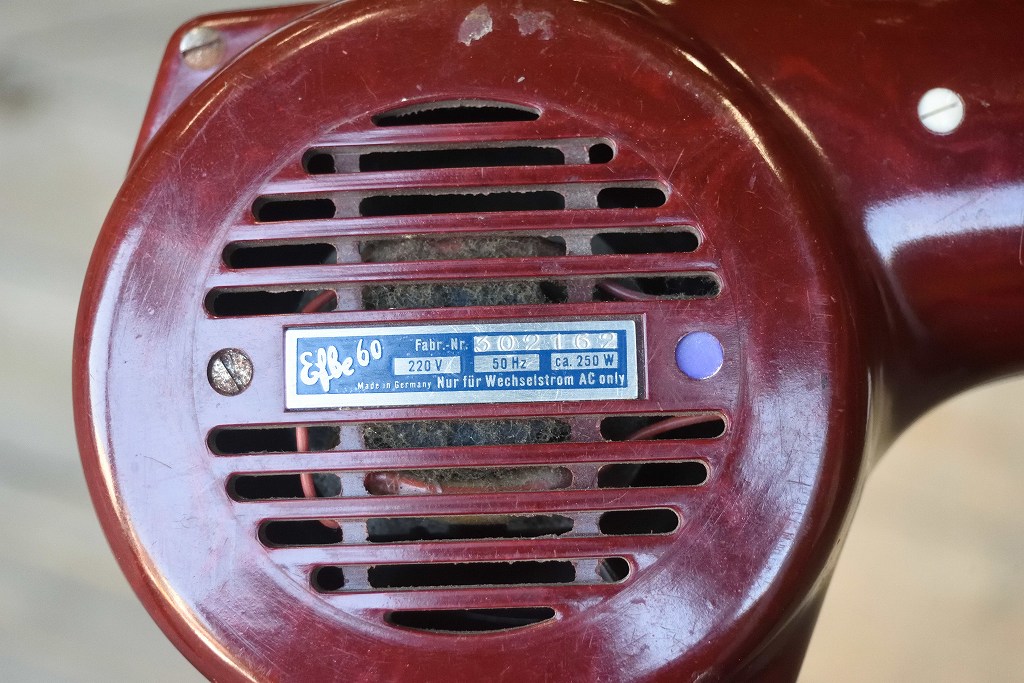 104878 ヴィンテージ 「「Haartrockner Efbe 60」 ドライヤー ドイツ製 MADE IN GERMANY