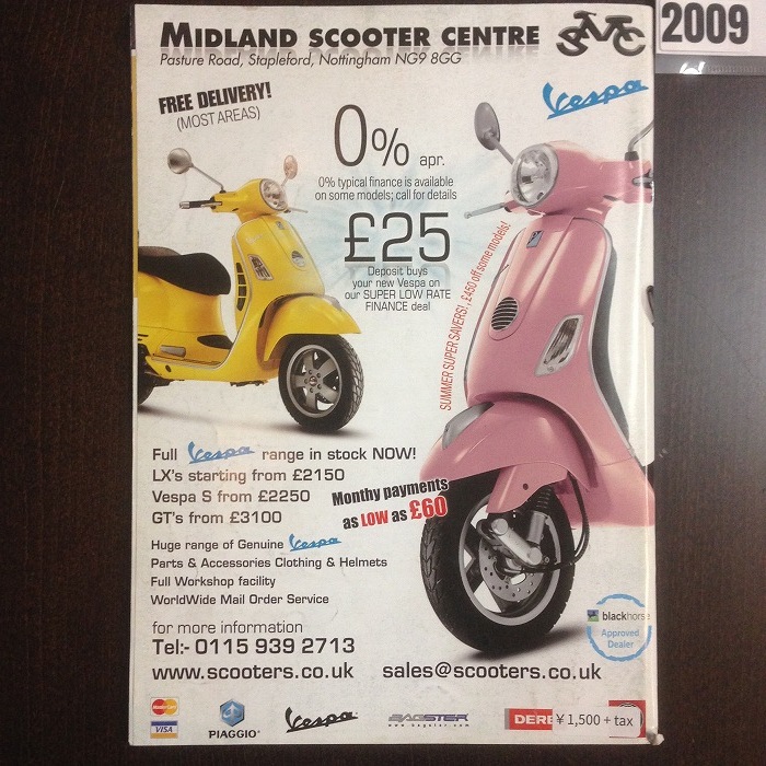 B4860　2009 「SCOOTERING」 ベスパ ランブレッタ  英国 旧車雑誌