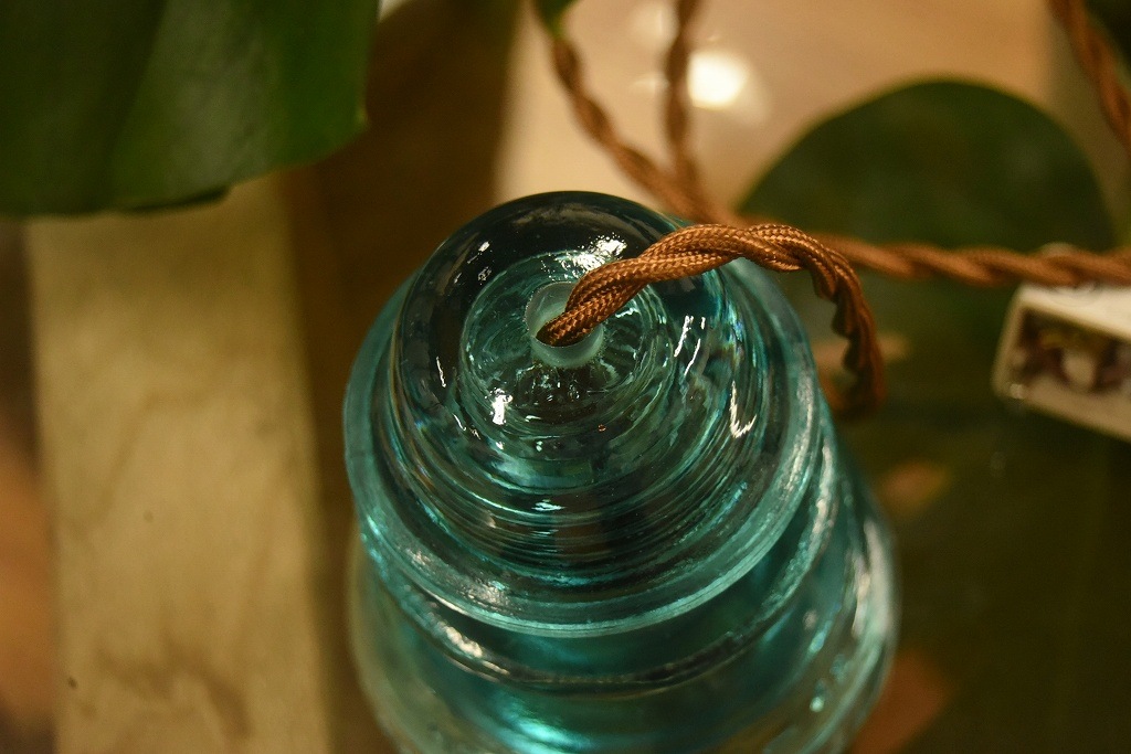 104789 インダストリアル　ガラスインシュレーター　ランプ　照明　USA　　碍子