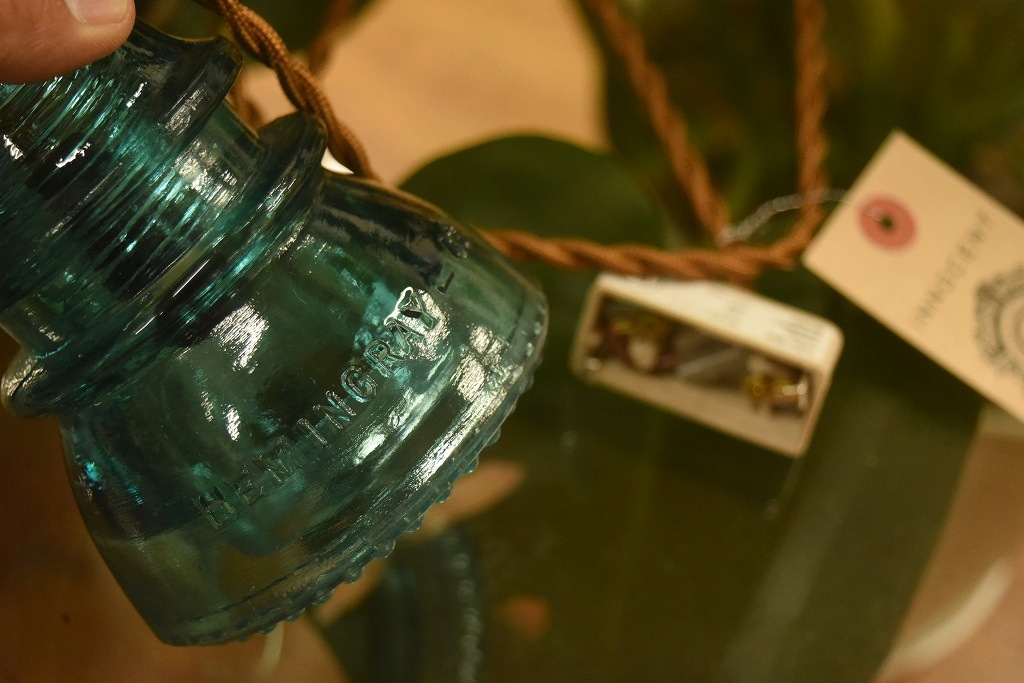 104789 インダストリアル　ガラスインシュレーター　ランプ　照明　USA　　碍子