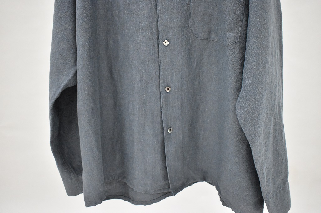INNOCENT Original products　イタリアンカラーシャツ 長袖　COLOR : WHITE/RAF BLUE
