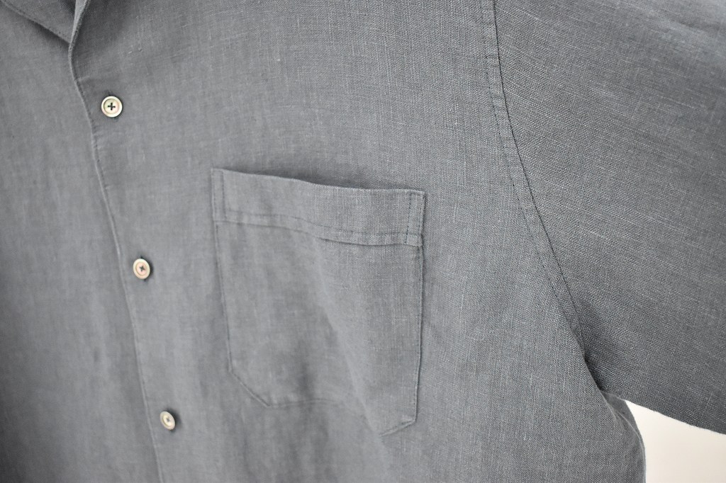 INNOCENT Original products　イタリアンカラーシャツ 長袖　COLOR : WHITE/RAF BLUE