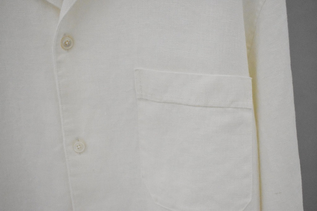 INNOCENT Original products　イタリアンカラーシャツ 長袖　COLOR : WHITE/RAF BLUE