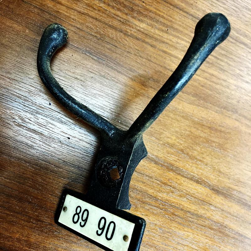 A0015 ヴィンテージ アイアン フック　ウォールハンガー　ダブルフック