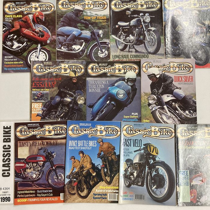 B4364　1990　11冊セット 「CLASSIC BIKE」 クラシックバイク 英国 旧車雑誌