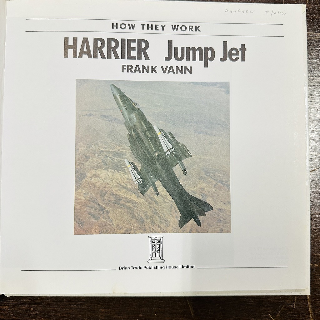 B4597「HARRIER Jump Jet」 FRANK VANN HOW THEY WORK