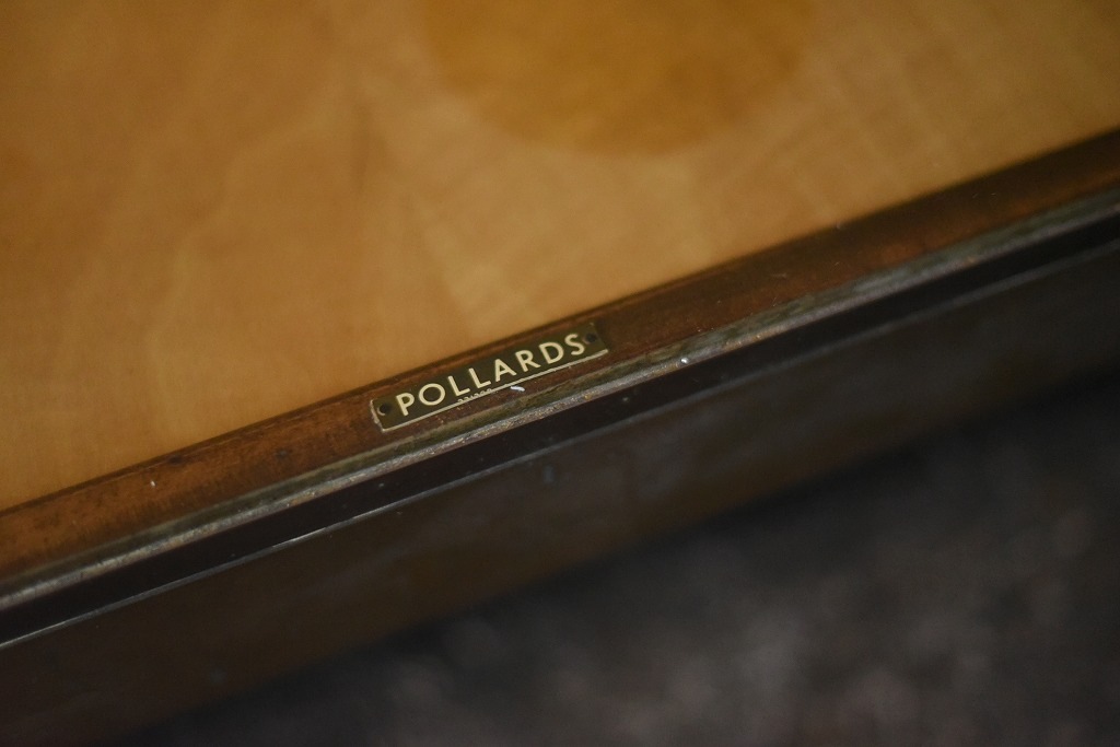 108406 販売及び長期リース店舗什器　英国製アンティーク　ブラスフレーム製　ガラスショーケース 　