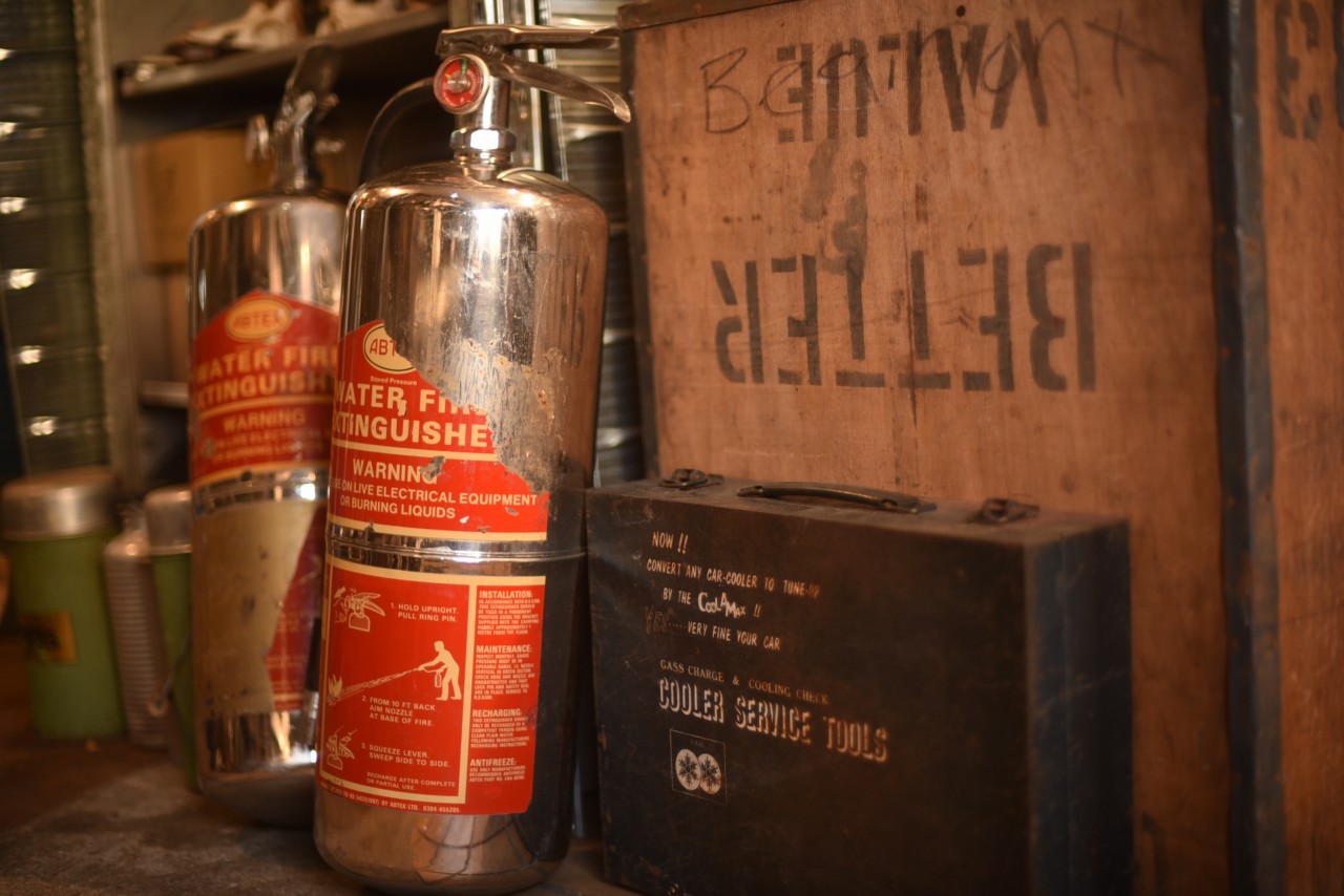 101657 UK ヴィンテージ　ABTEX製 Fire extinguisher　消火器　英国製　