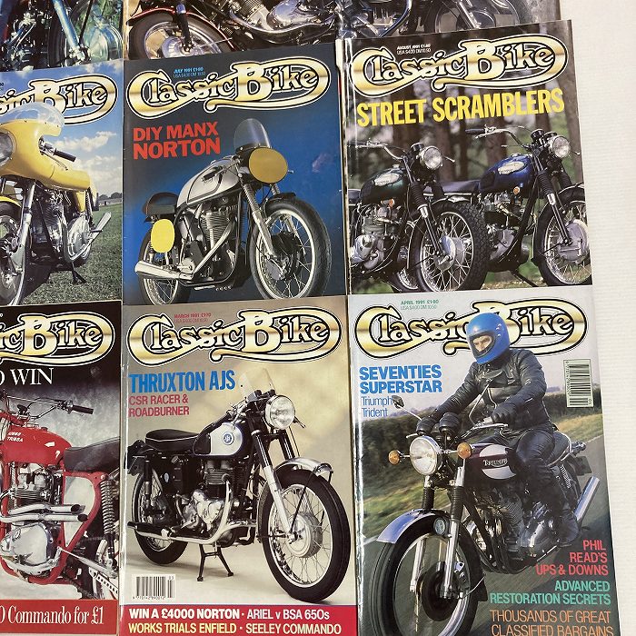 B4365　1991　12冊セット 「CLASSIC BIKE」 クラシックバイク 英国 旧車雑誌