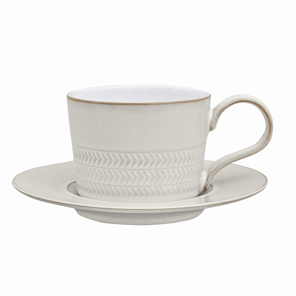 Z0054-ED8032SET　英国製 「Denby」　デンビー　ナチュラルキャンバス　エスプレッソカップ　ソーサー