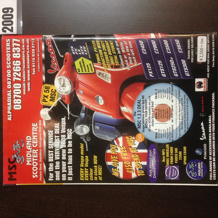 B4858 2009 「SCOOTERING」 ベスパ ランブレッタ 英国 旧車雑誌