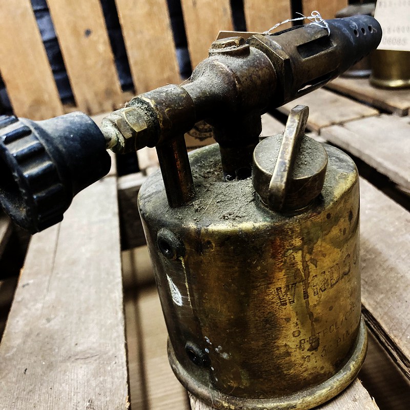 106082 「BURMOS」No.1 MADE IN BRITISH ブラス トーチ バーナー ブロートーチ コンロ キャンプ 真鍮