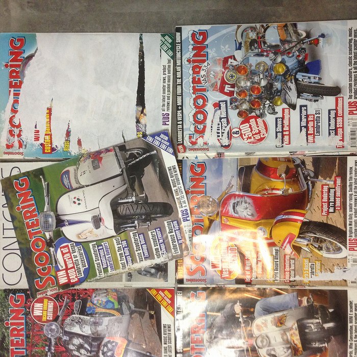 B4862 2010 「SCOOTERING」12冊セット ベスパ ランブレッタ 英国 旧車雑誌