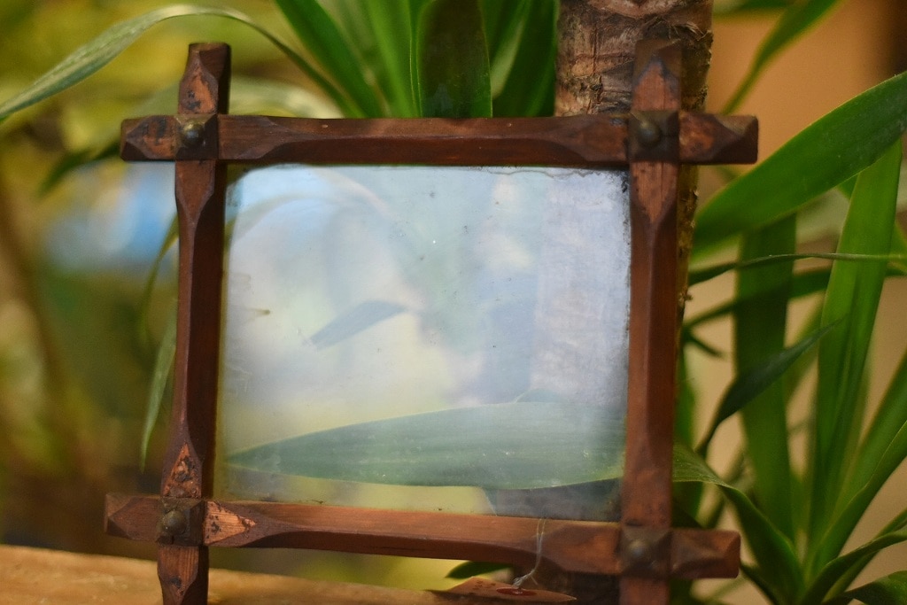 103645 ヴィンテージ　ウッドフレーム ガラス版付属　額縁