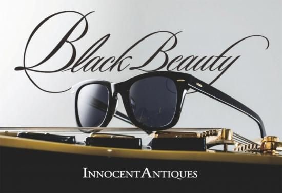 B-GDG「Black Beauty」 サングラス　フレーム：グレイデミ/レンズ：グリーン 　INNOCENT Original Products