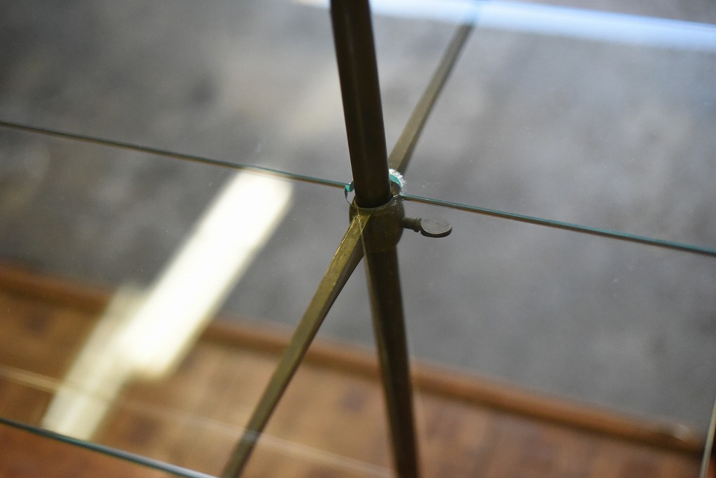 108404 販売及び長期リース店舗什器　英国製アンティーク　4段　ガラスショーケース 　