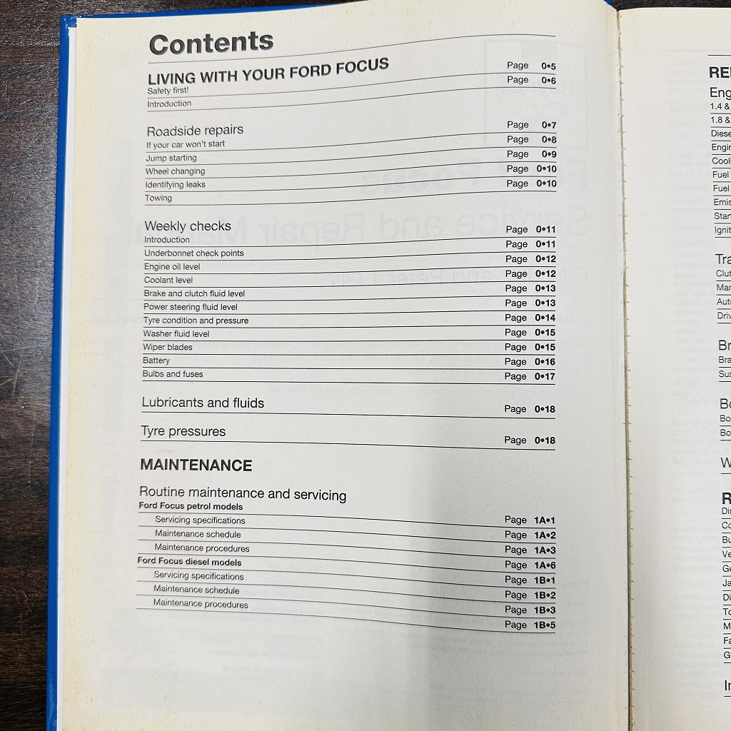 B4601「FOAD FOCUS 1998 to 2001 Haynes」ヘインズ・インターナショナル　フォード　フォーカス　整備書