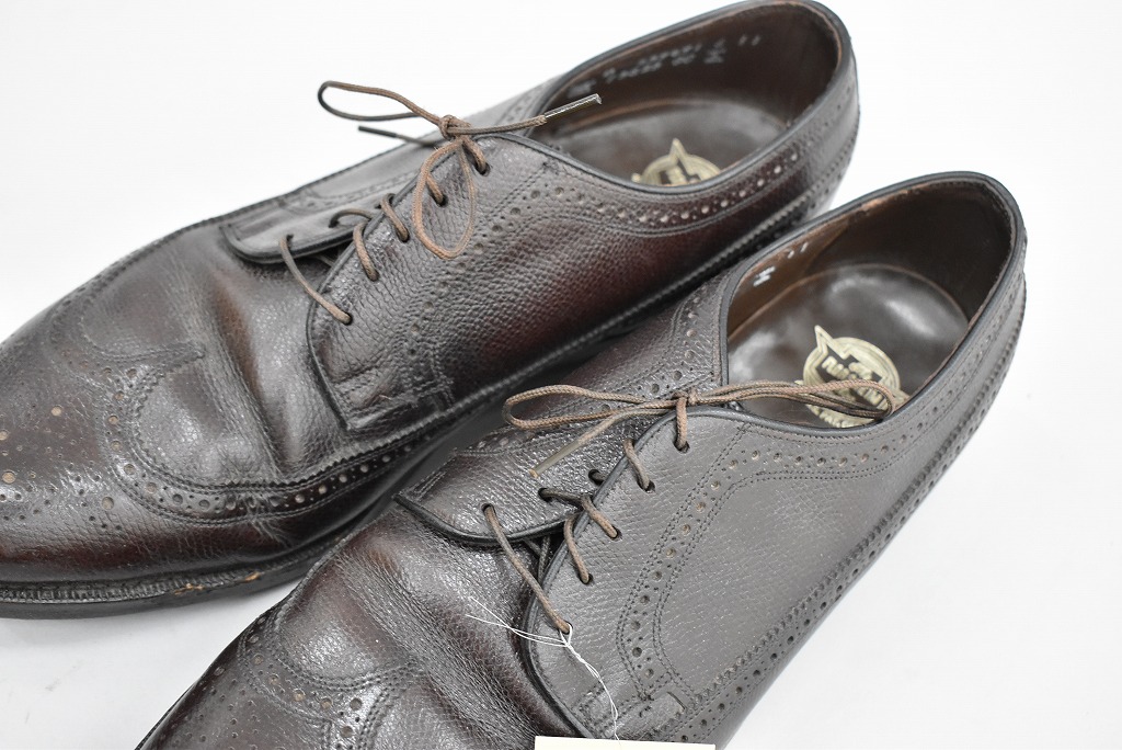 109820 「FLORSHEIM」レザーシューズ  外羽根 WING TIP SIZE 10D