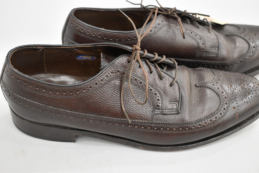 109820 「FLORSHEIM」レザーシューズ  外羽根 WING TIP SIZE 10D